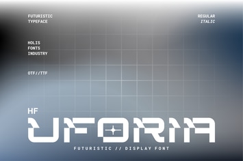 HF Uforia Futuristic Font