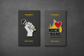 Enamel Pins Mockup Scene