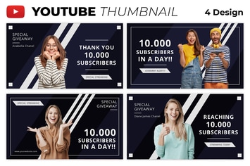Thank You 10k Youtube Thumbnail Template