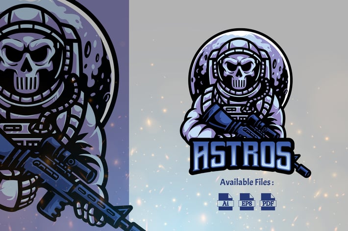 Astronaut Sport and Esport Logo Template