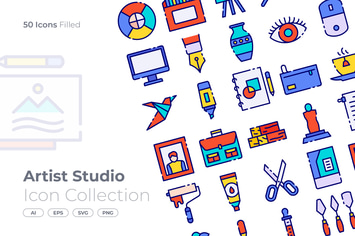Artist Studio Filled Icon