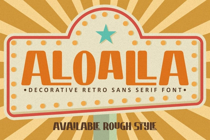 Aloalla - Decorative Retro Sans Font