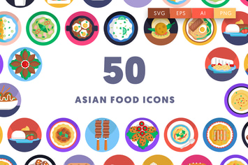 50 Asian Food Icons