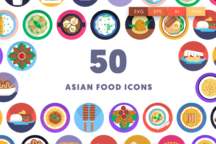 50 Asian Food Icons