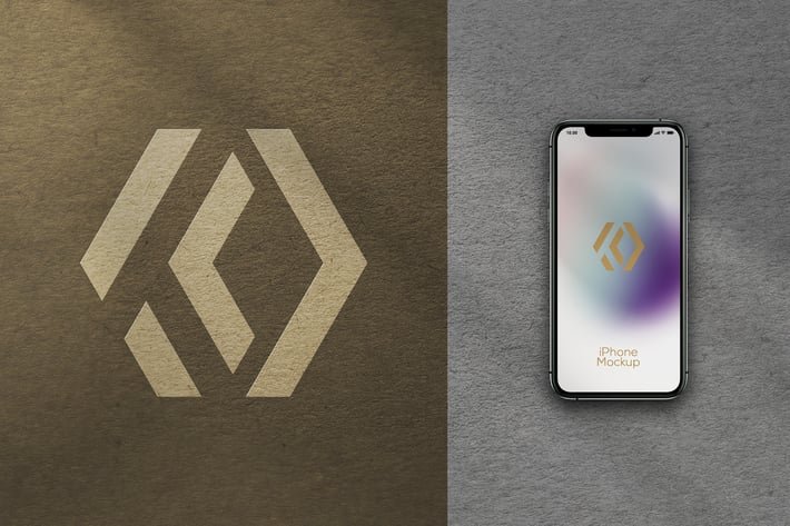 iPhone & Logo Mockup