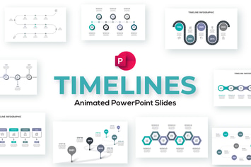 Timelines Animated PowerPoint Presentation. Set 01