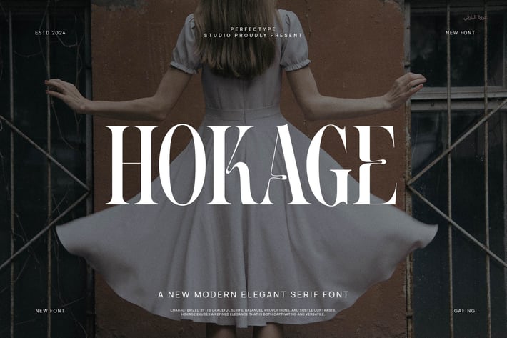 Hokage Unique Serif Font Typeface