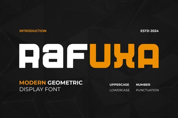 Rafuxa - A Modern Geometric Font