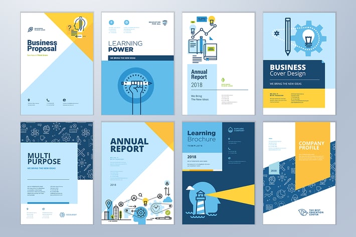 Brochure cover design and flyer layout templates 