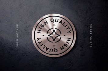 Aluminum Surface Logo Mockup