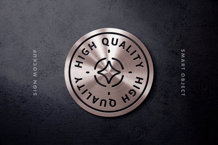 Aluminum Surface Logo Mockup