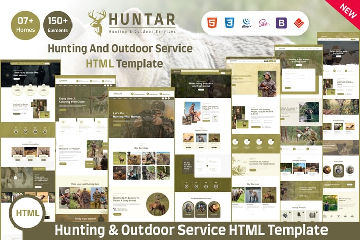 Huntar - Hunting & Outdoor Service HTML Template