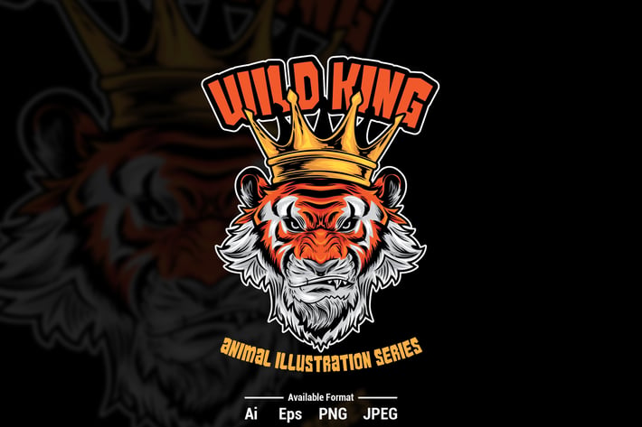 Tiger King Vector Illustration