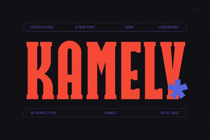 Kamely Modern Futuristic Slab Serif Font