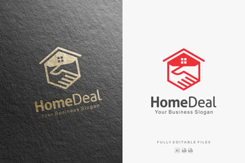 Abstract Home Deal Logo Template