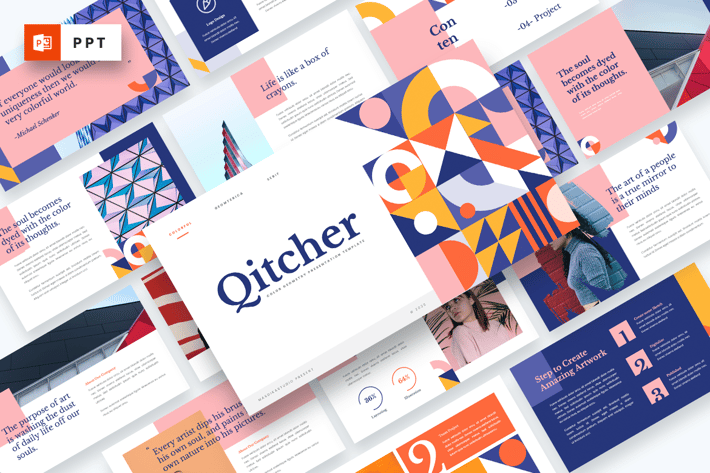 Qitcher - Color Geometry Powerpoint Template