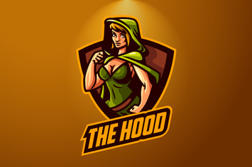 Green Riding Hood Mascot Esports Logo
