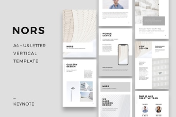 NORS A4 US Letter Vertical Keynote Template