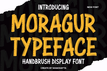 Moragur - Handbrush Display Font
