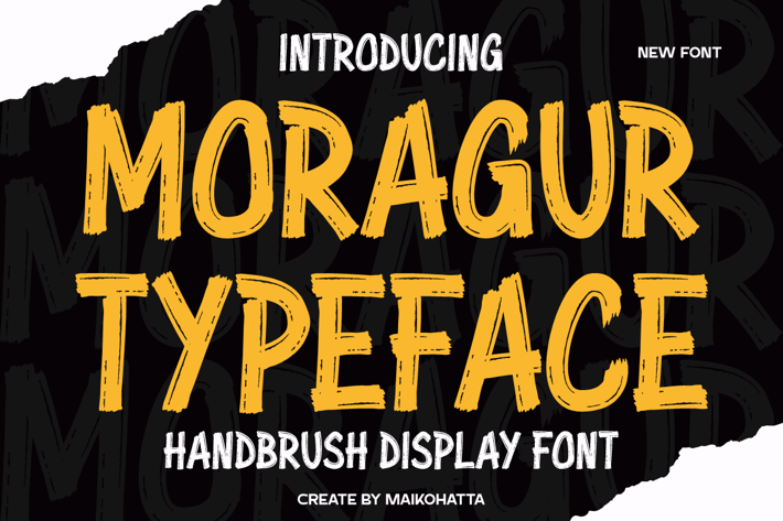 Moragur - Handbrush Display Font