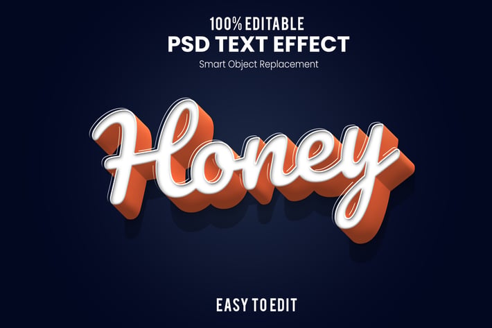 Honey - Fun 3d Text Effect