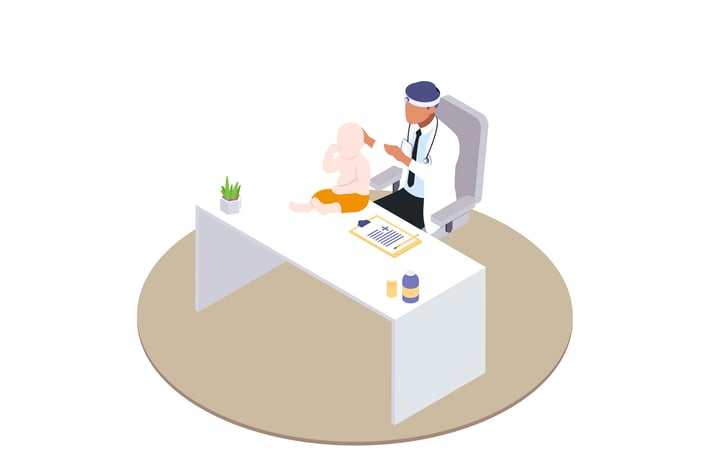 Physician Concept Isometric Illustration