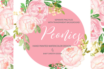 Peony pink design