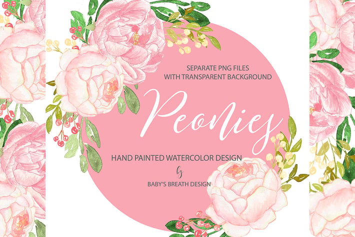 Peony pink design