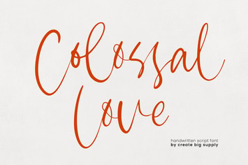 Colossal Love Chic Handwritten Signature Script