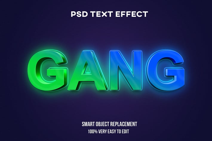 Gradient glow text effect