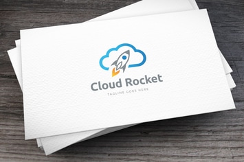 Cloud Rocket Logo Template