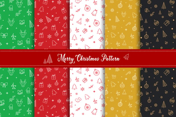 Merry Christmas Pattern & Digital Paper Pack
