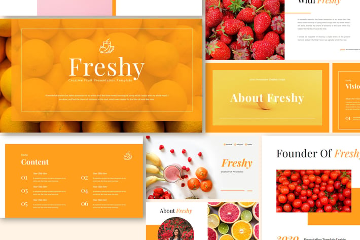 Freshy - Creative Fruit Keynote Template