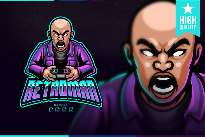 Retroman Esport Logo