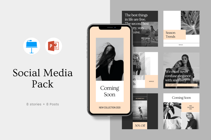 Instagram Powerpoint and Keynote Template