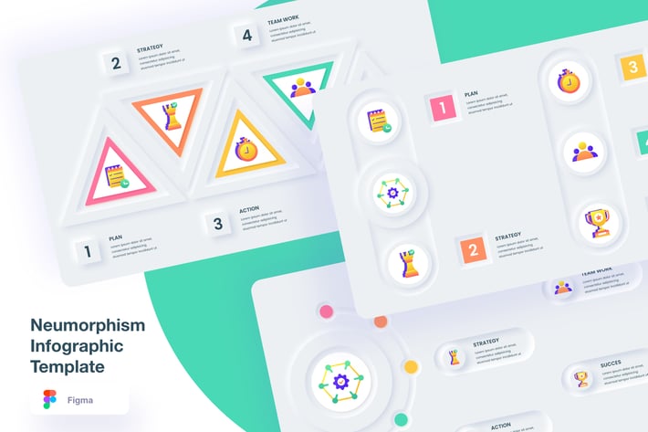 Neumorphism Infographic Template