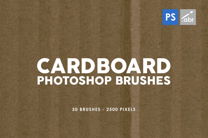 30 Cardboard Photoshop Brushes