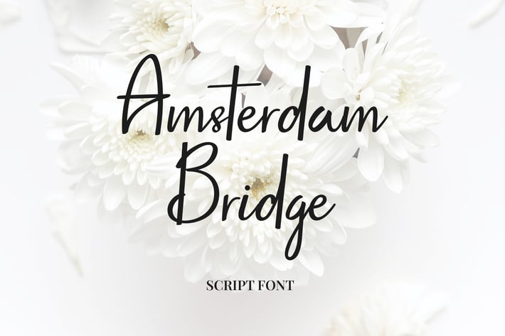 Amsterdam Bridge Handwritten Script