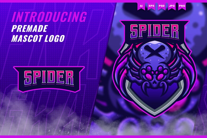 Dark Spider - Mascot Esport Logo Template