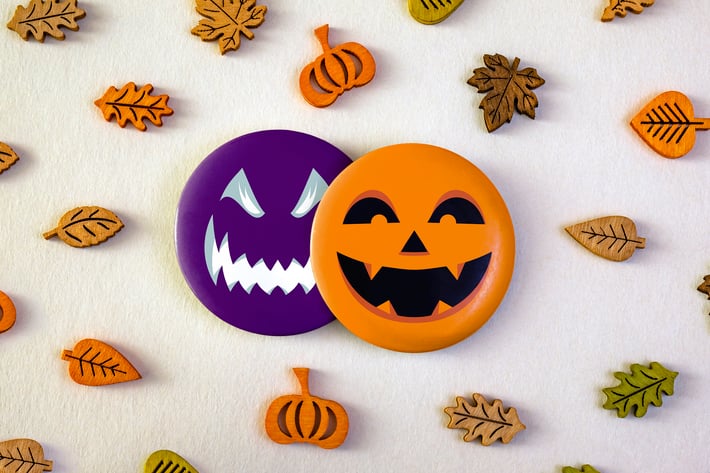 Button pins mockup