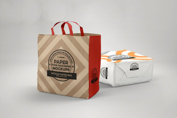 Medium Paper Bags Packaging Mockup