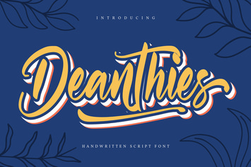 Deanthies | Handwritten Script Font