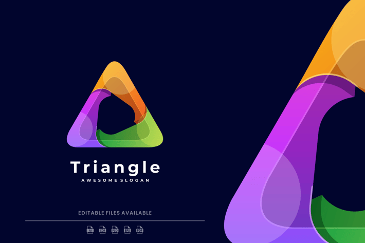Triangle Gradient Colorful Logo
