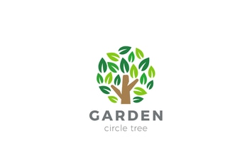 Logo Tree Garden Circle shape