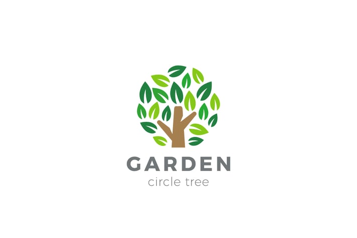 Logo Tree Garden Circle shape