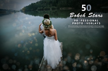 50 Bokeh Stars Photo Overlays