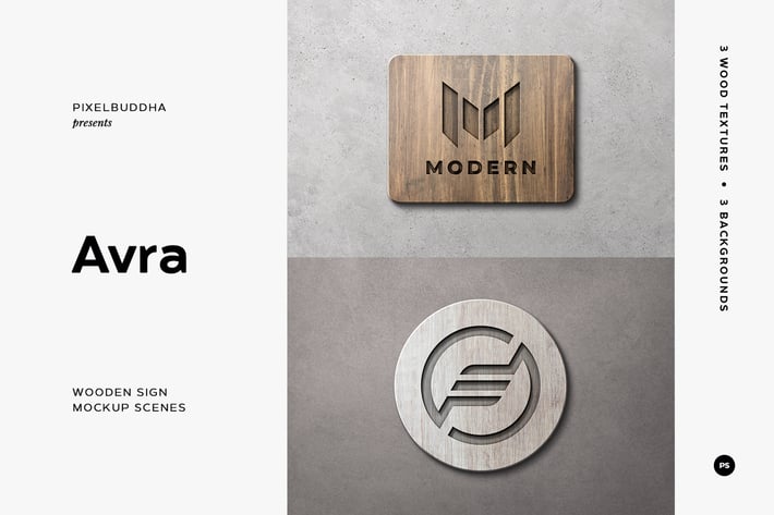 Wooden Sign Mockup Scenes