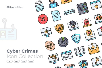 Cyber Crimes Filled Icon