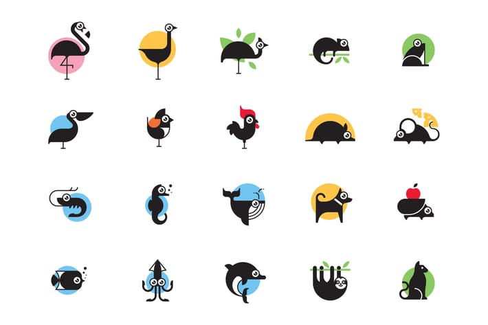 Animal icon set
