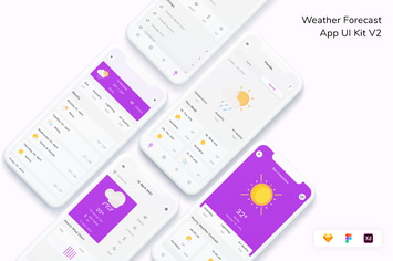 Weather Forecast App UI Kit V2
